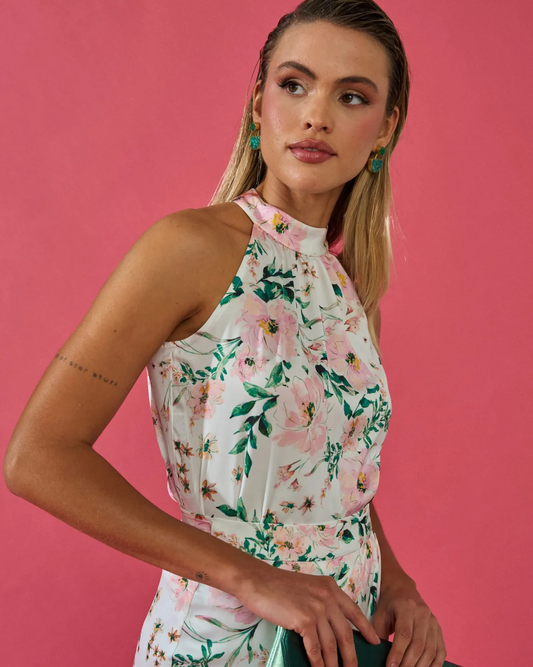 Miphai Blusa Elsa Estampado Floral Blanco