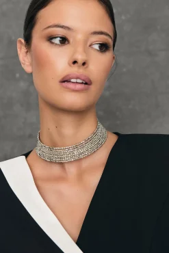 Miphai Choker Mayfair Plateado