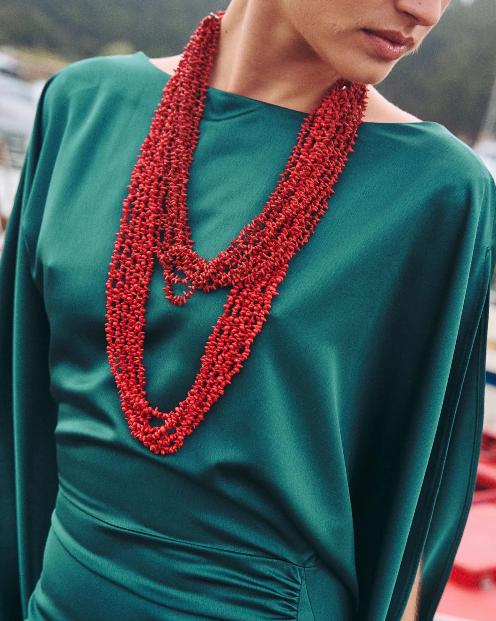 Miphai Collar Vermello Rojo Corto
