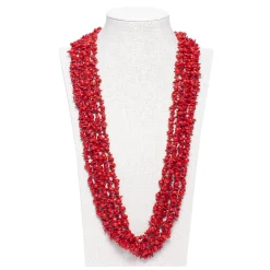 Miphai Collar Vermello Rojo Largo