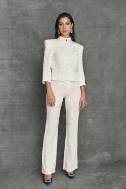 Miphai Pantalón Bootcut Chelsea Blanco