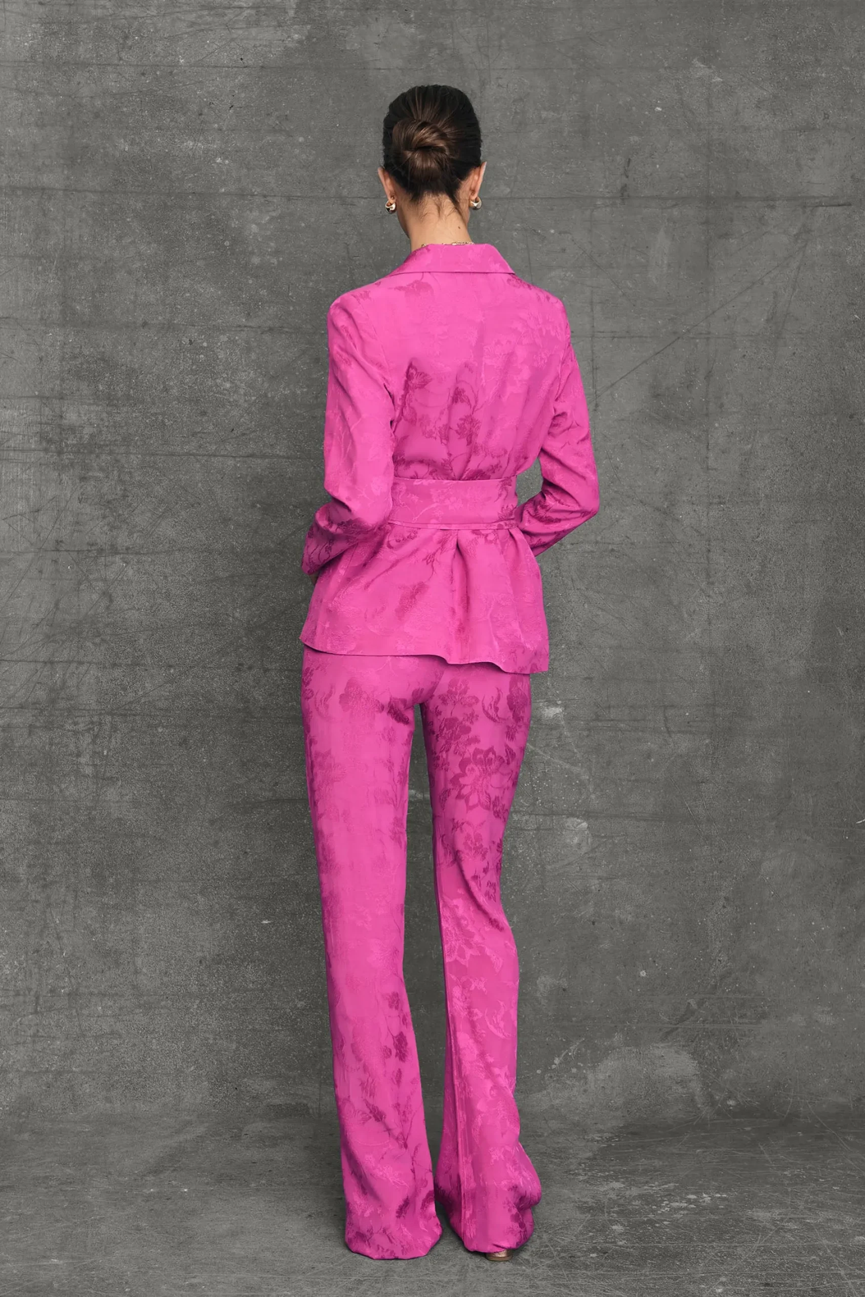 Miphai Pantalón Flare Chelsea Buganvilla