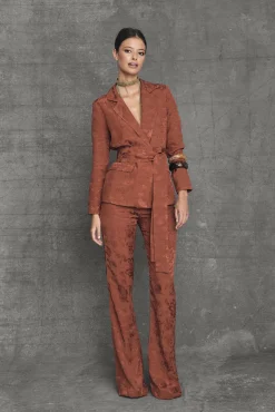 Miphai Pantalón Flare Chelsea Terracota