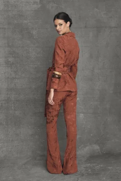 Miphai Pantalón Flare Chelsea Terracota