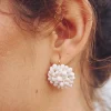 Miphai Pendientes Flor Cala Blanco