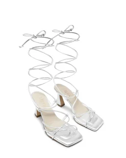 Miphai Sandalias Cairo de piel Plata