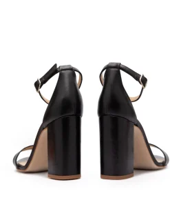 Miphai Sandalias Garbo de piel Negra