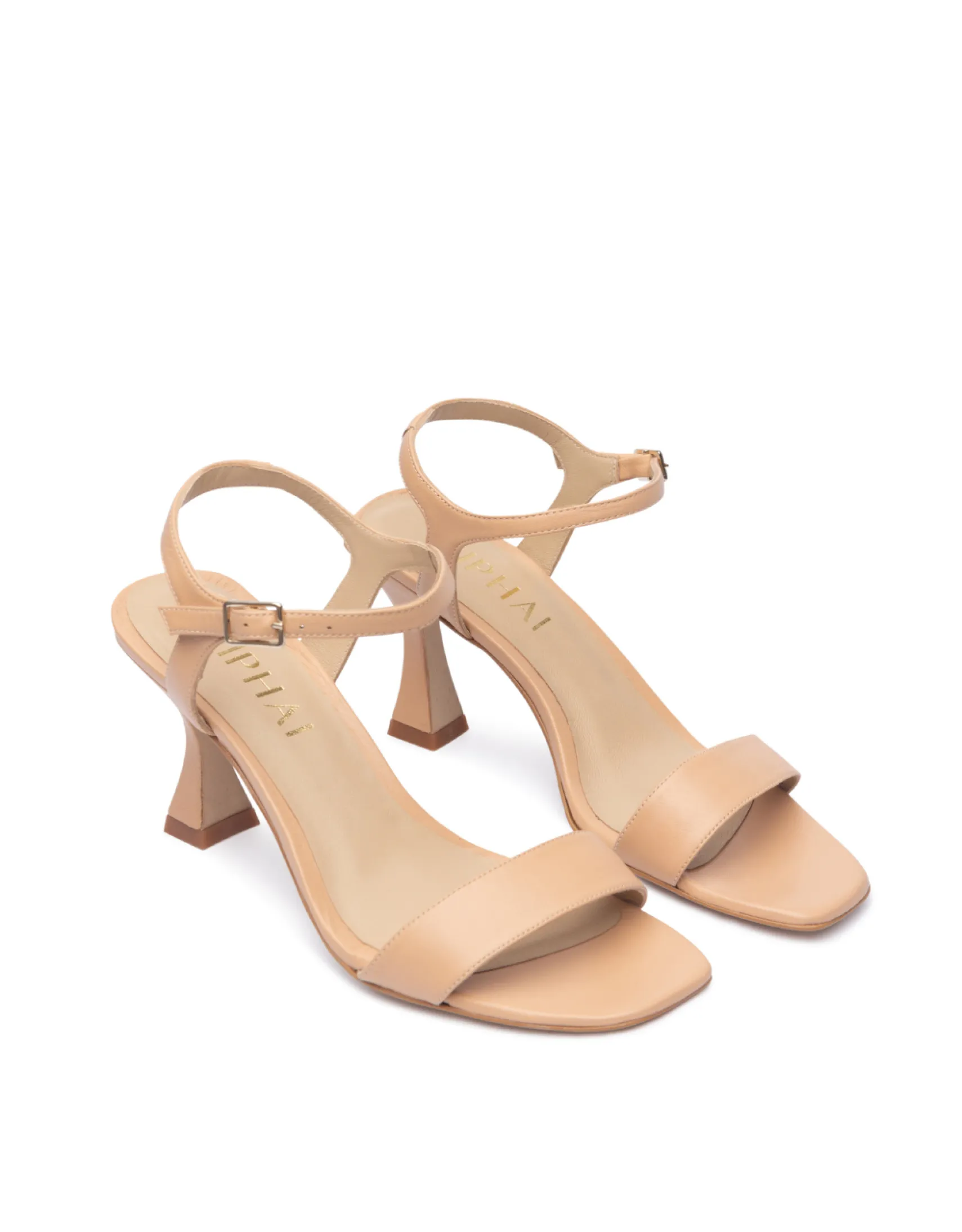 Miphai Sandalias Marilyn de piel Nude