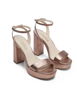 Miphai Sandalias Zahara de piel Bronce