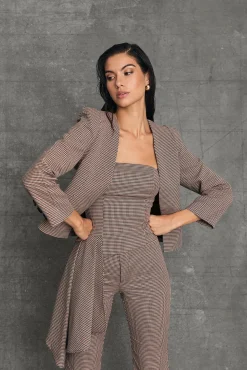 Miphai Top Oxford Vichy Burdeos