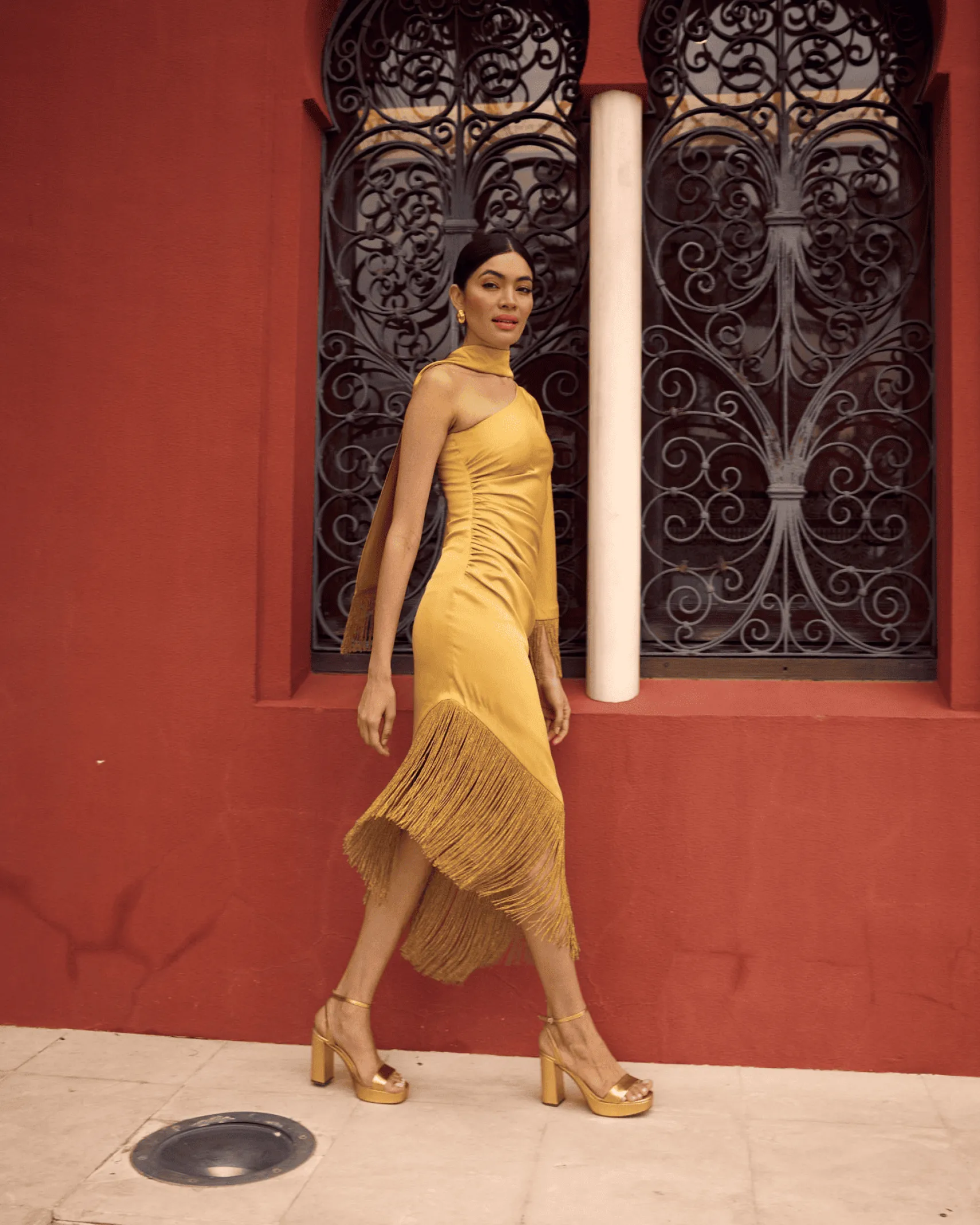Miphai Vestido Kenia Dorado