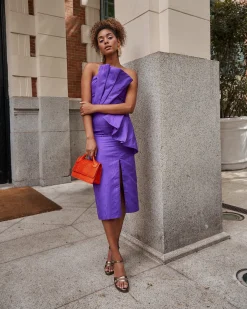 Miphai Vestido Concha Morado