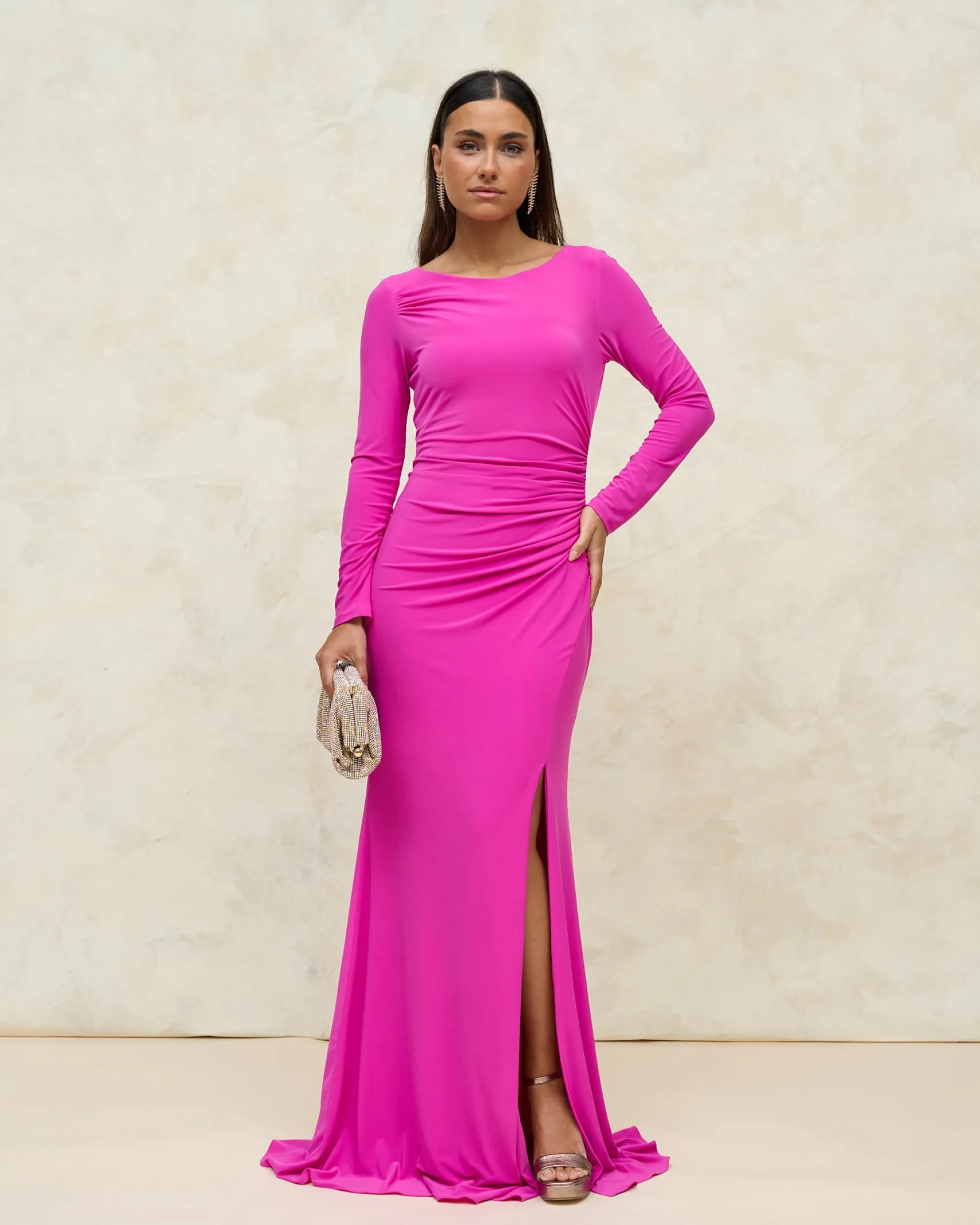 Miphai Vestido Eloise Fucsia