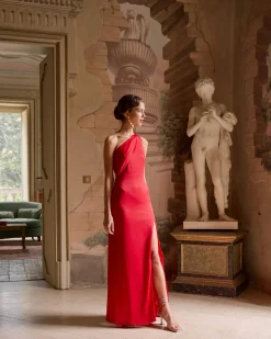 Miphai Vestido Lotus Rojo