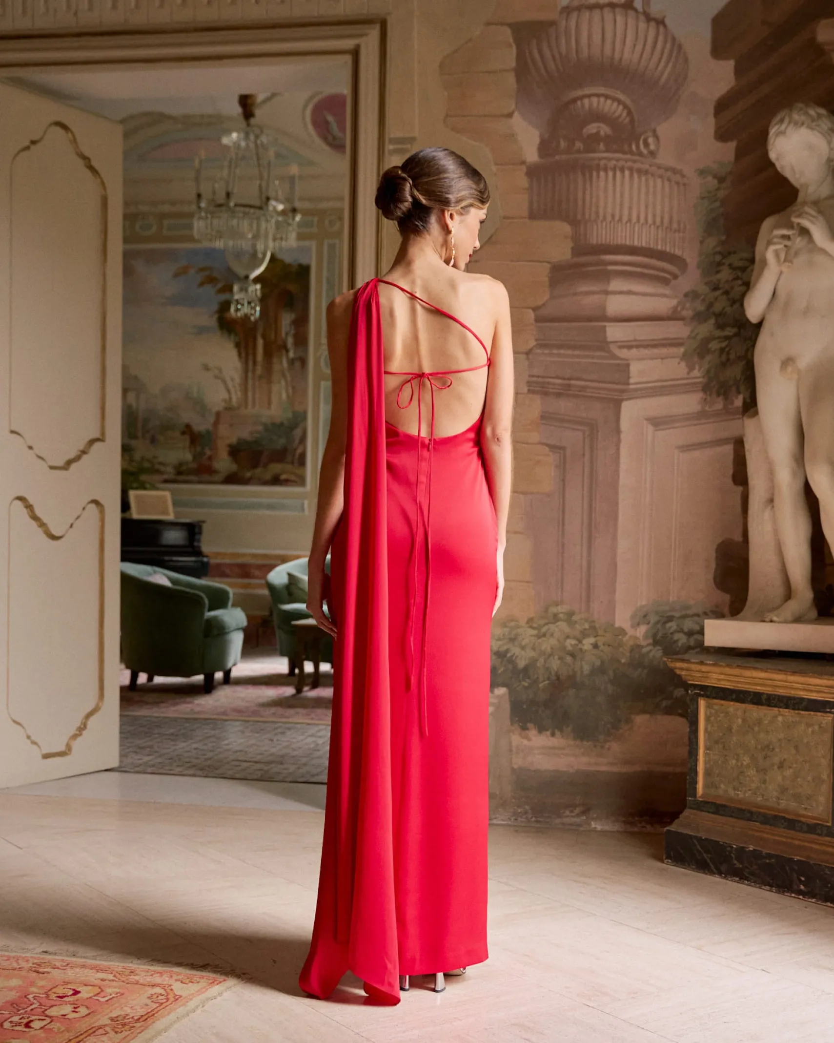 Miphai Vestido Lotus Rojo