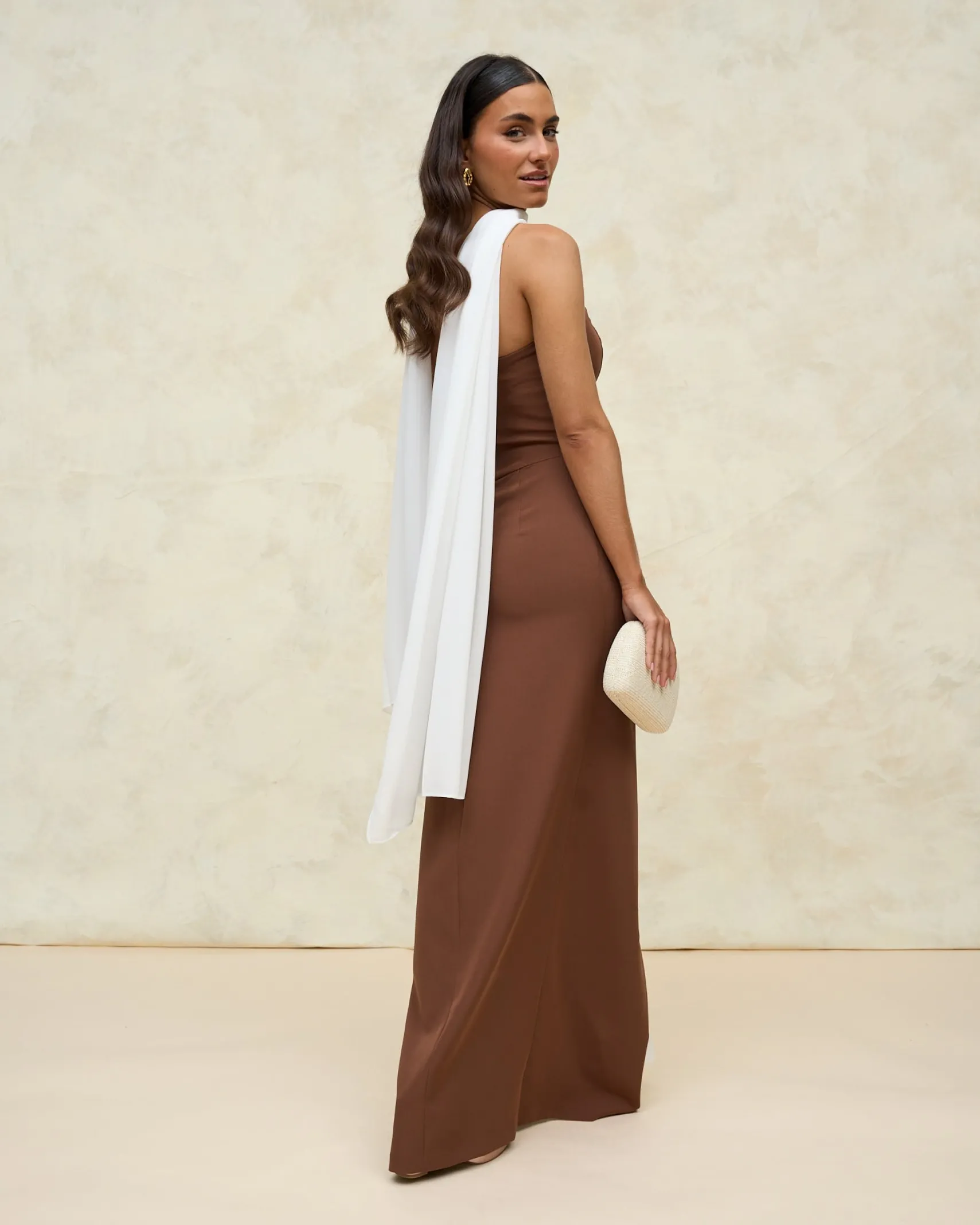 Miphai Vestido Macarena Marrón