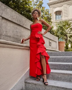 Miphai Vestido Macarena Rojo