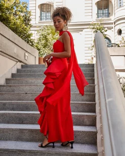 Miphai Vestido Macarena Rojo