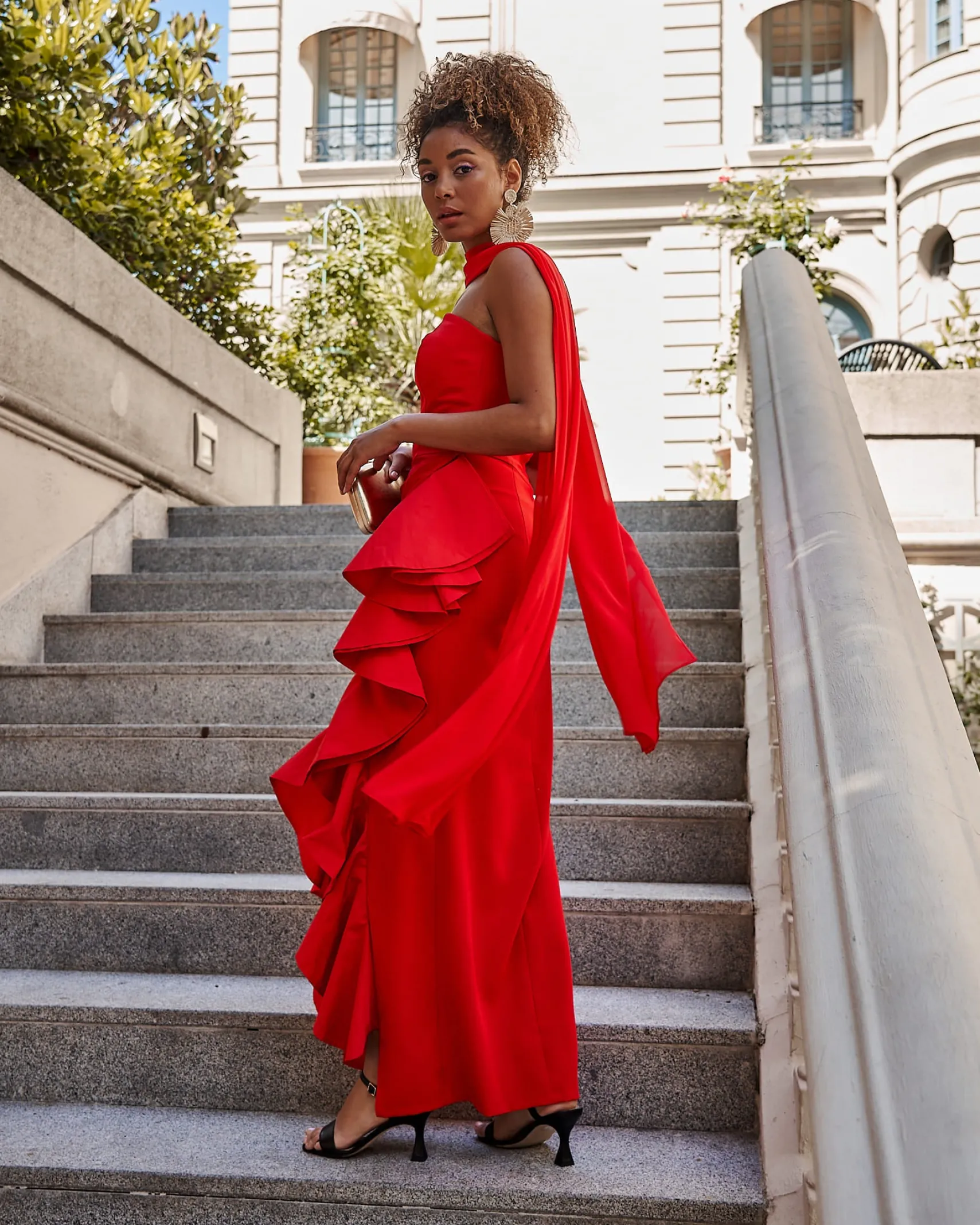 Miphai Vestido Macarena Rojo