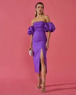 Miphai Vestido Midi Manuela Morado
