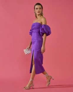 Miphai Vestido Midi Manuela Morado