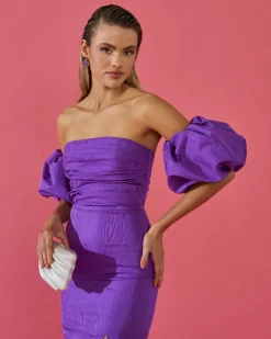 Miphai Vestido Midi Manuela Morado
