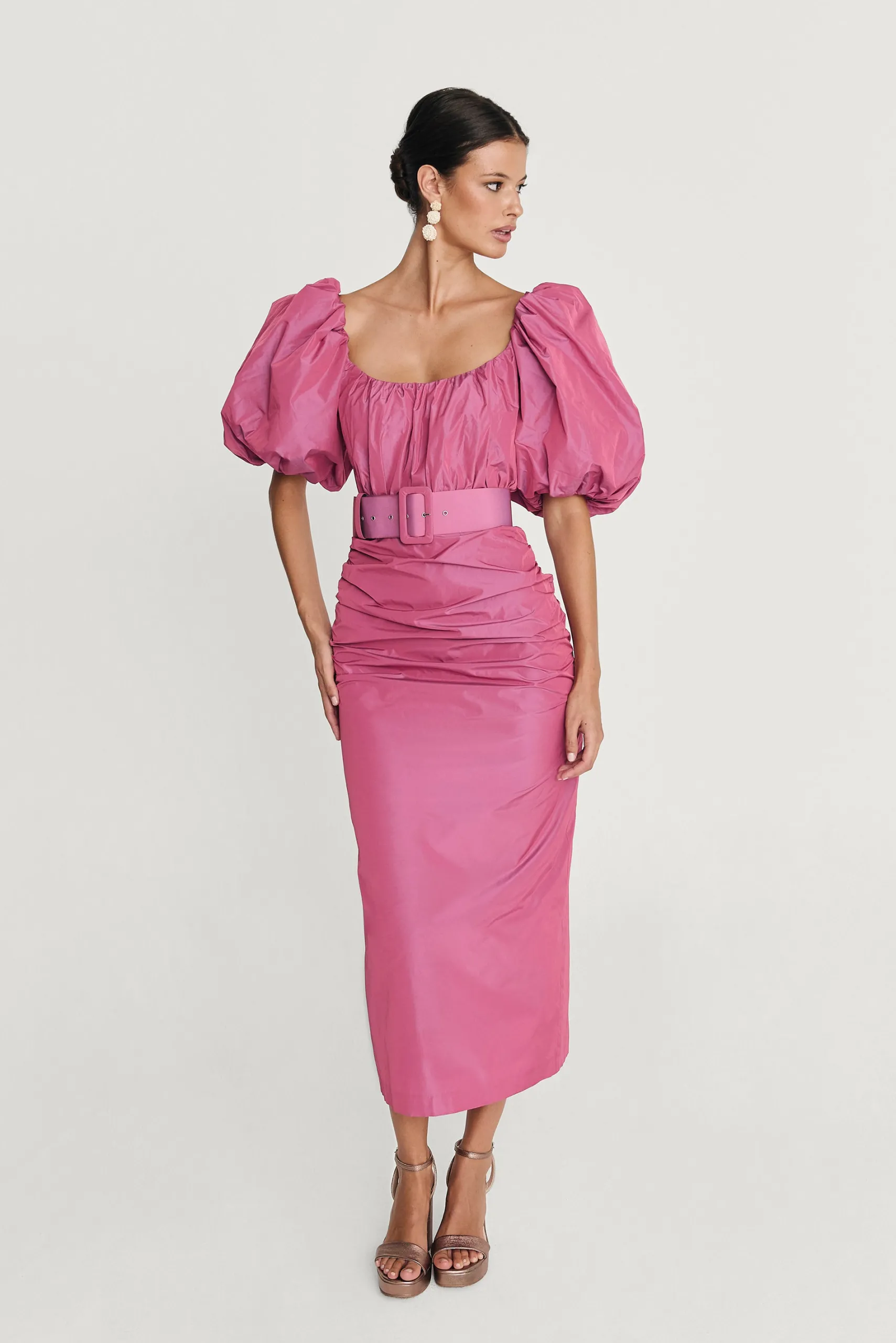 Miphai Vestido midi Sabela Rosa