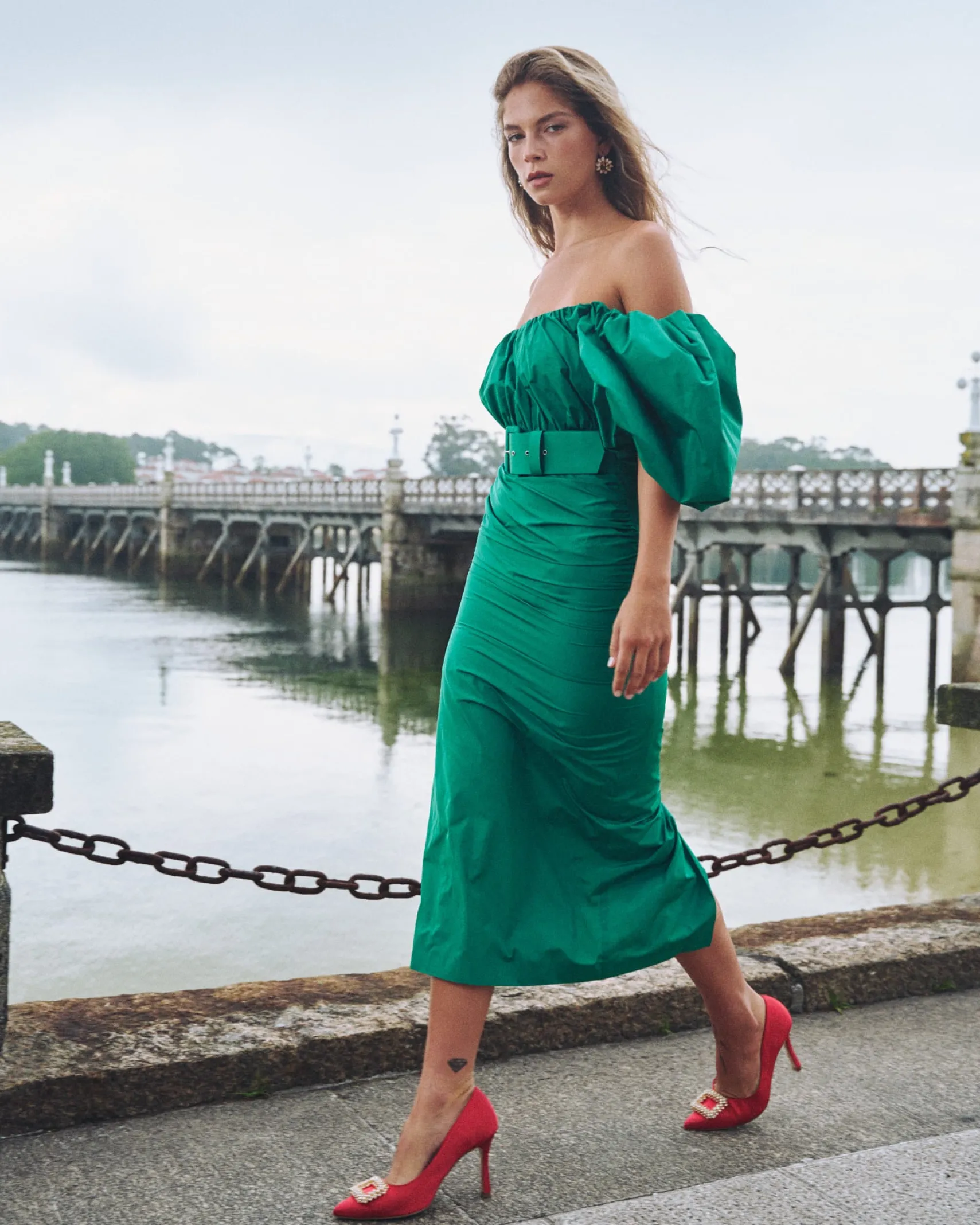 Miphai Vestido Midi Sabela Verde