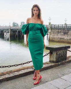 Miphai Vestido Midi Sabela Verde