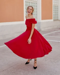 Miphai Vestido Musca Rojo