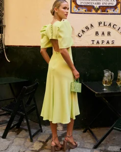Miphai Vestido Pipa Verde Lima