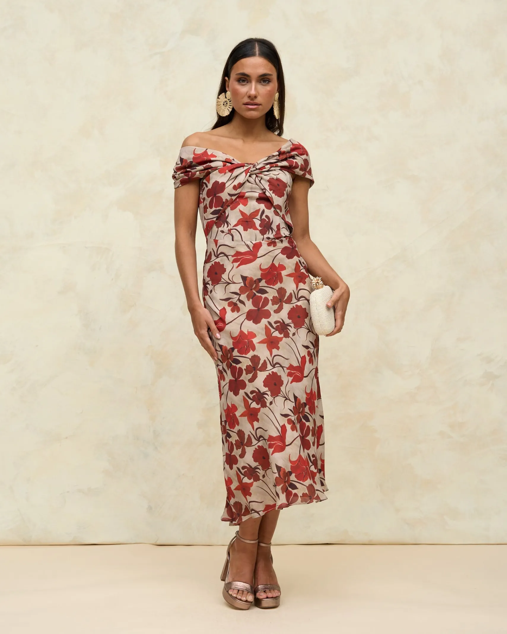 Miphai Vestido Reme Estampado Floral