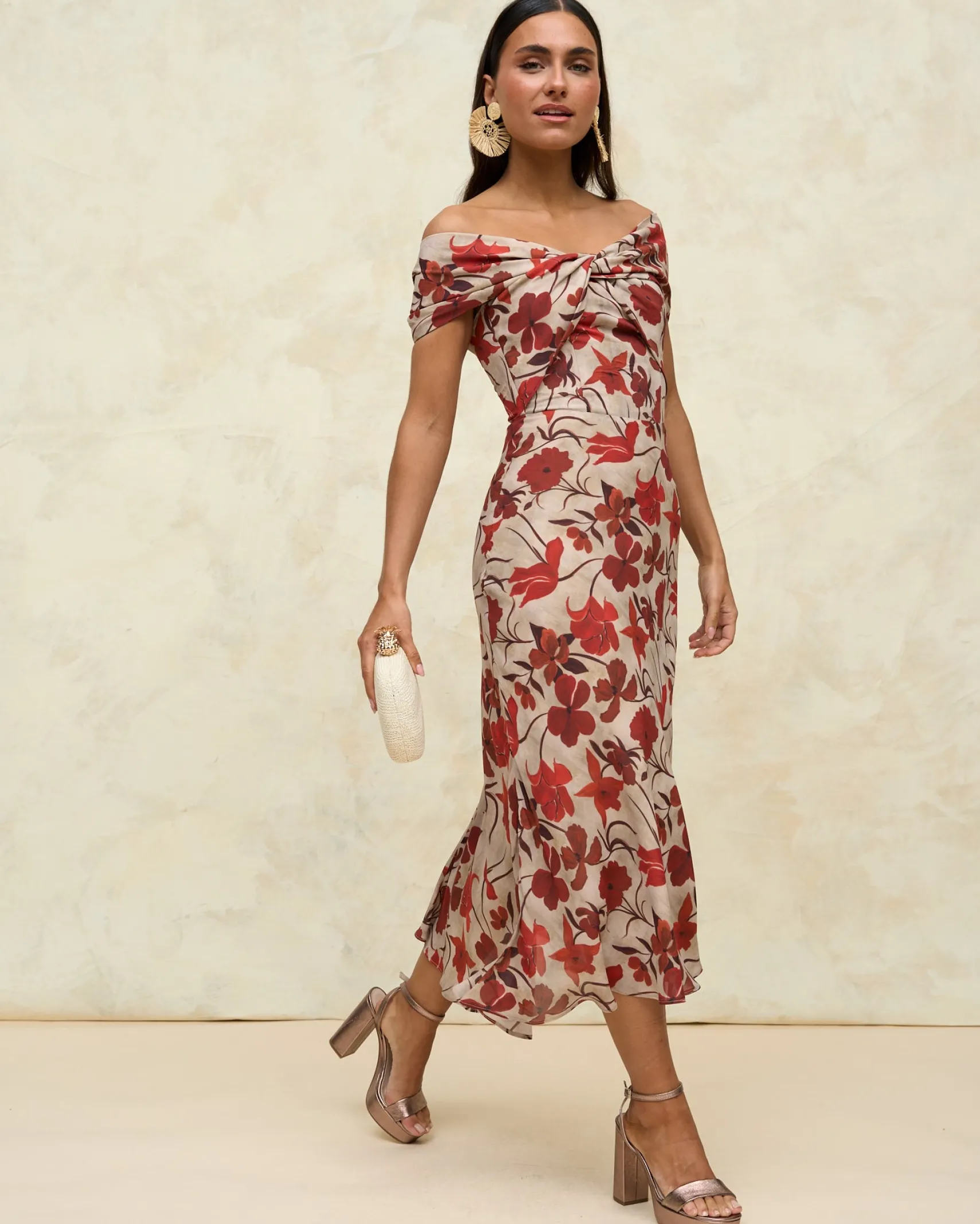 Miphai Vestido Reme Estampado Floral