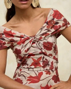 Miphai Vestido Reme Estampado Floral