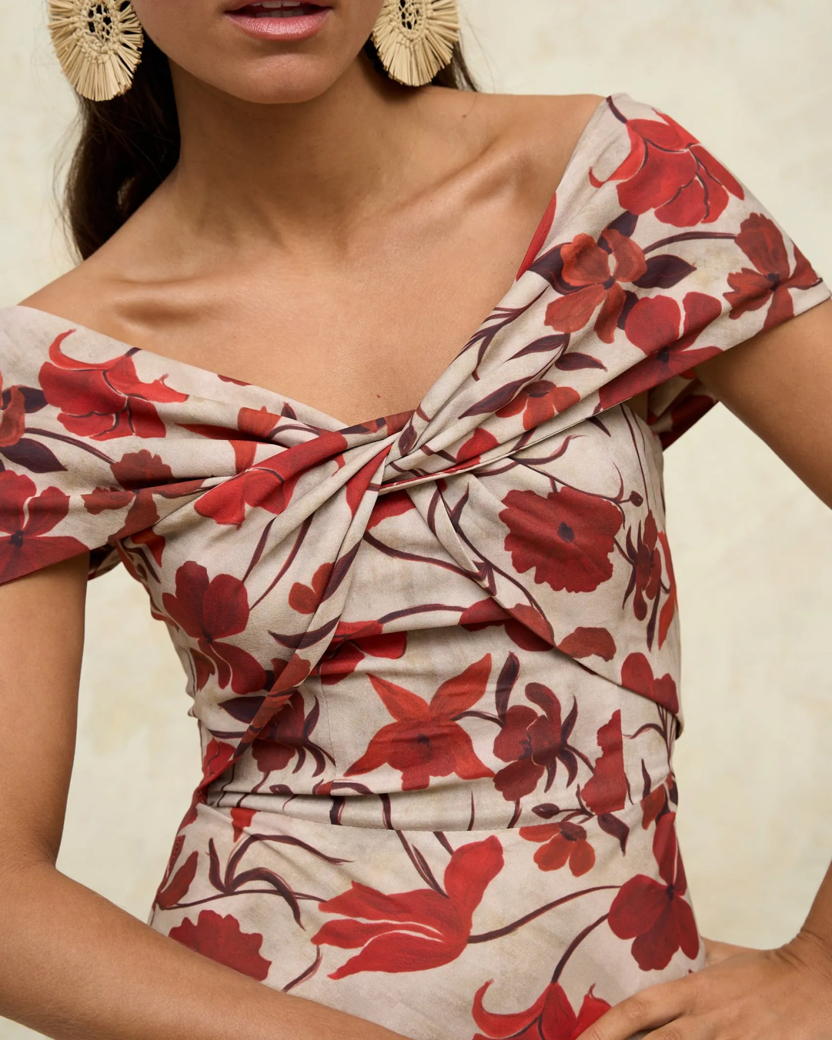 Miphai Vestido Reme Estampado Floral