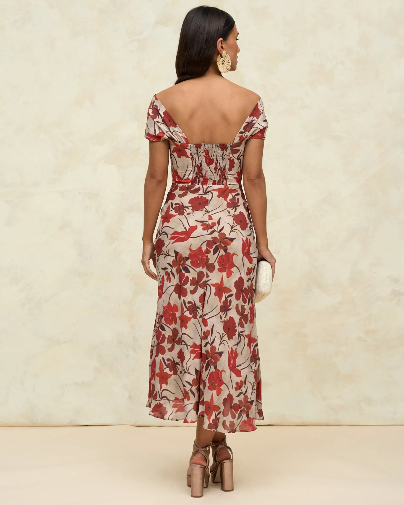 Miphai Vestido Reme Estampado Floral