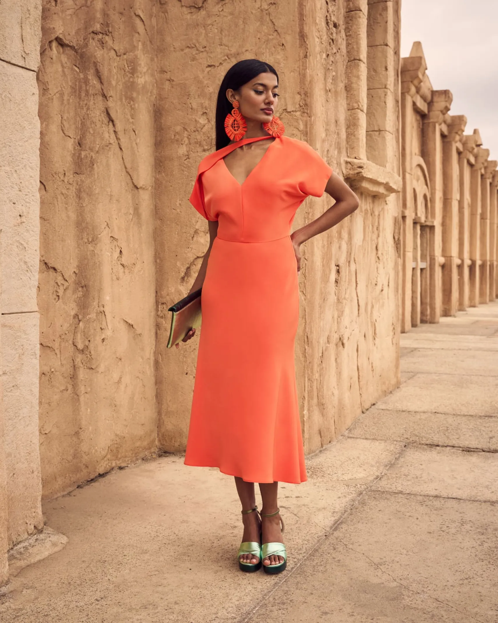 Miphai Vestido Romina Naranja