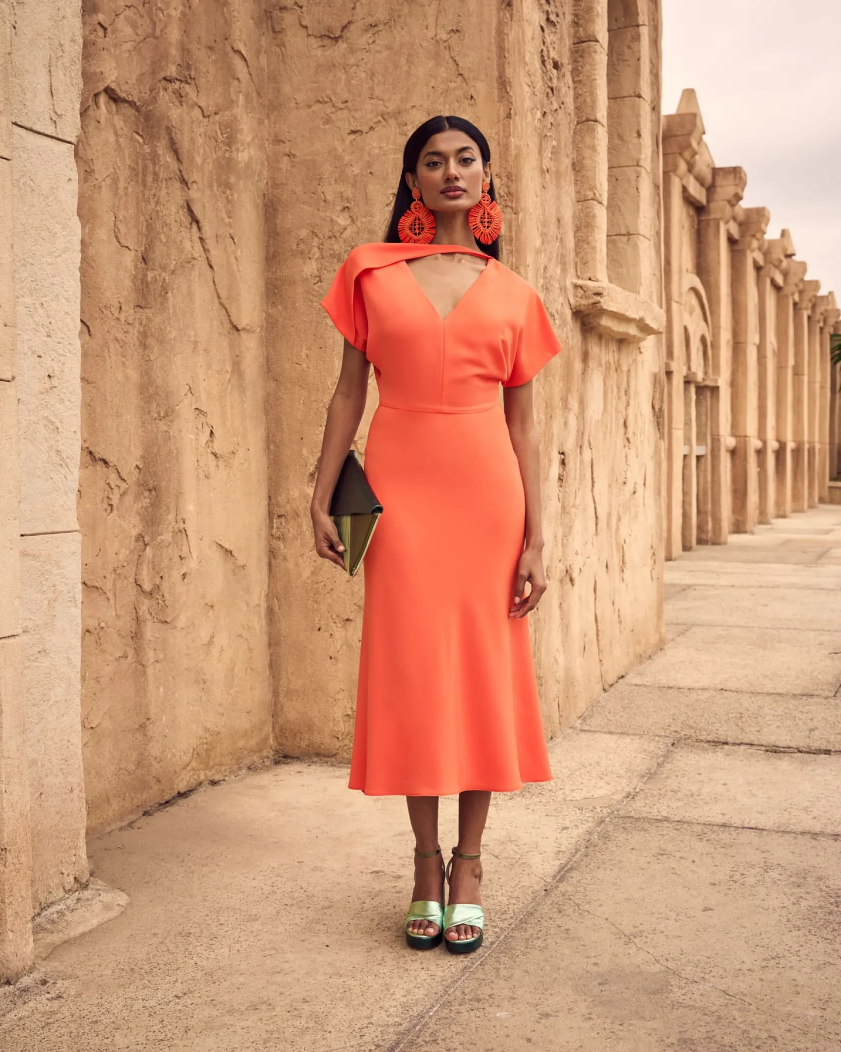 Miphai Vestido Romina Naranja