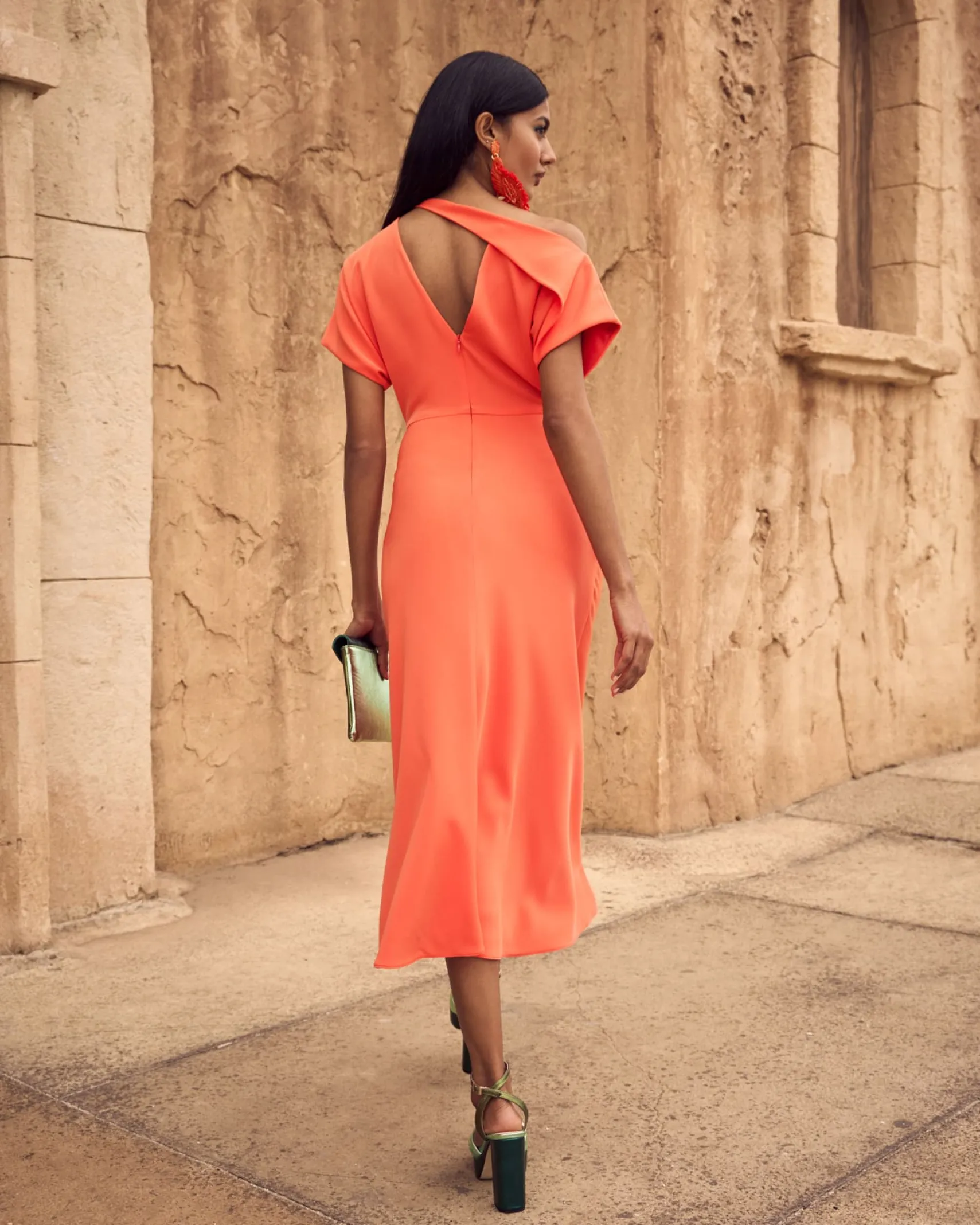Miphai Vestido Romina Naranja