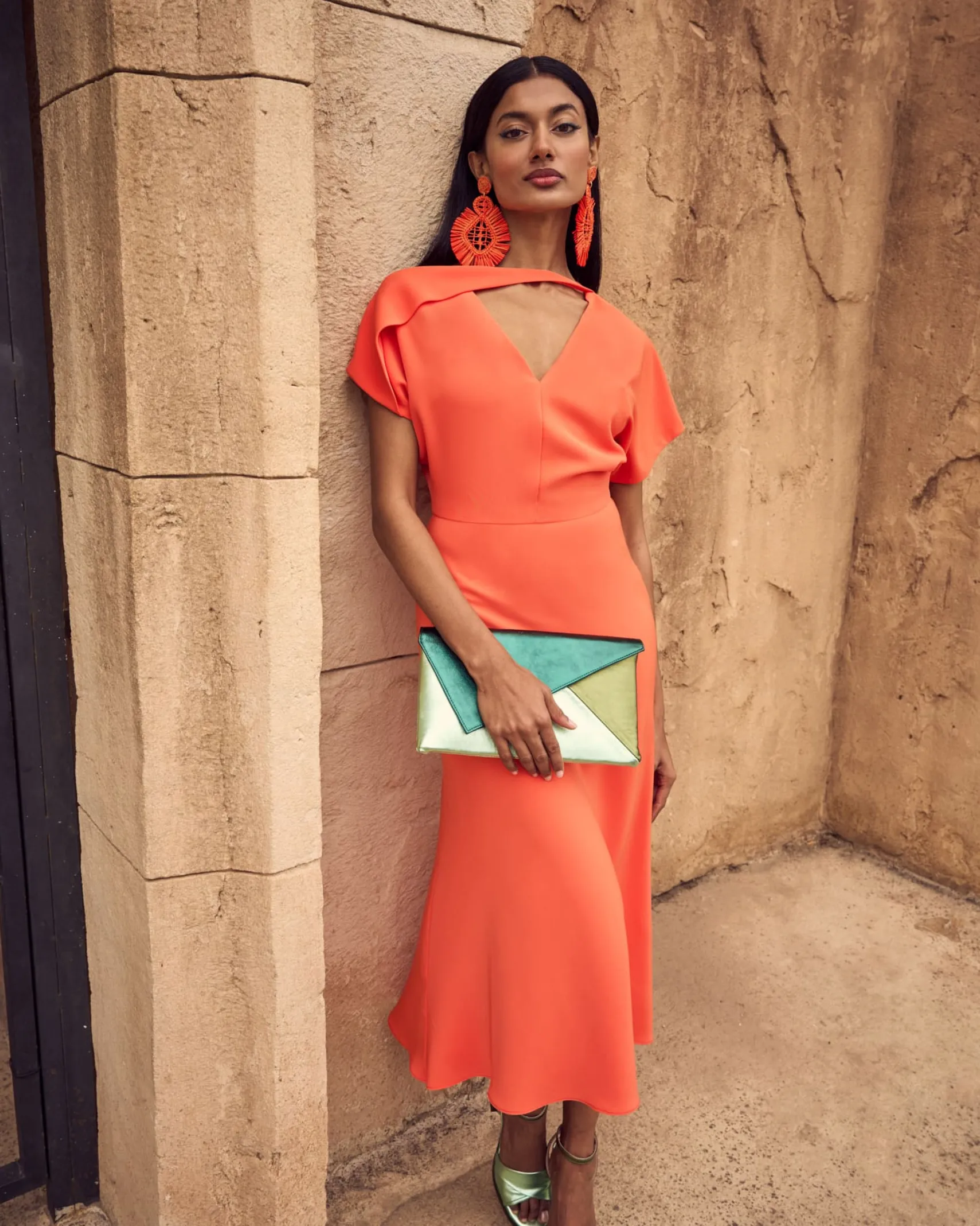 Miphai Vestido Romina Naranja