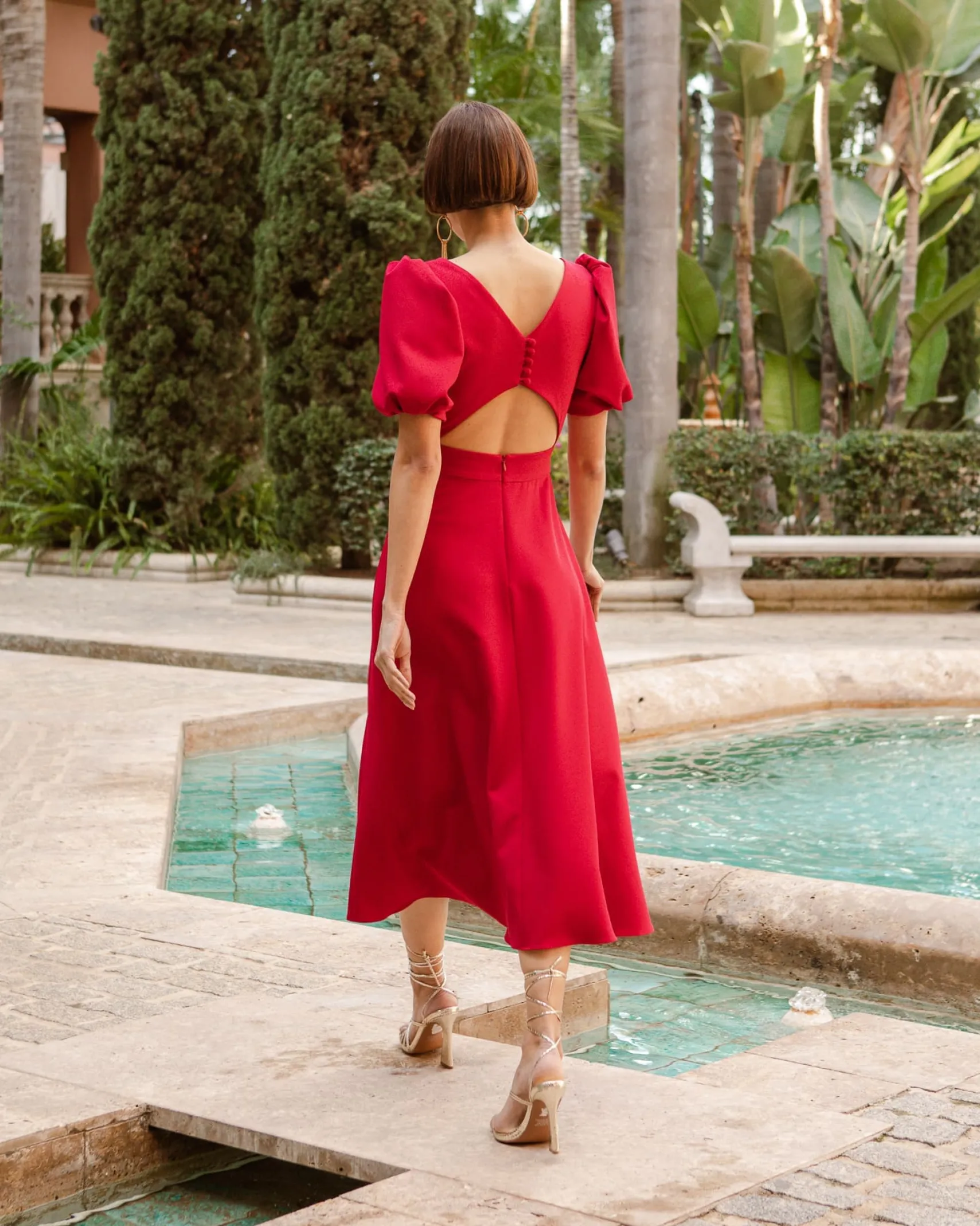 Miphai Vestido Sol rojo